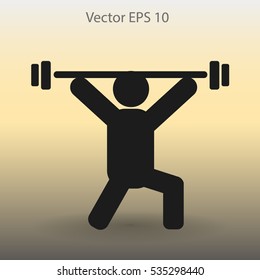 weightlifter vector icon