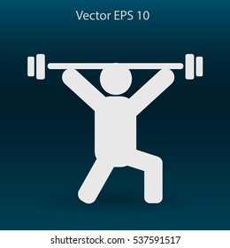 weightlifter vector icon