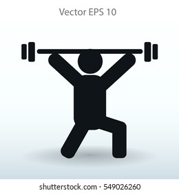 weightlifter vector icon