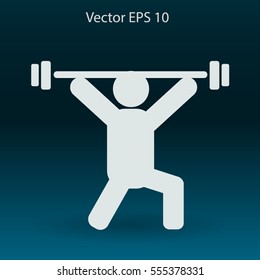 weightlifter vector icon