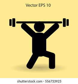 weightlifter vector icon