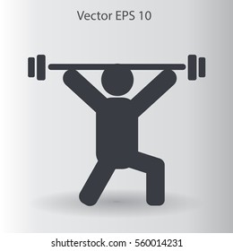 weightlifter vector icon