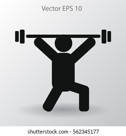 weightlifter vector icon