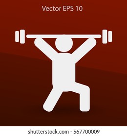 weightlifter vector icon
