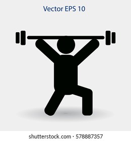 weightlifter vector icon