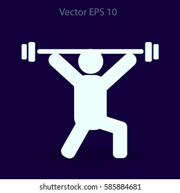 weightlifter vector icon
