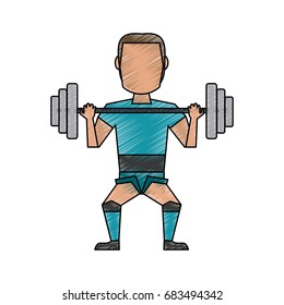 weightlifter vector illustration