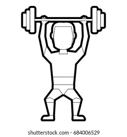 weightlifter vector illustration