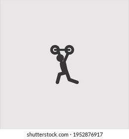 weightlifters icon vector isolated on white background
