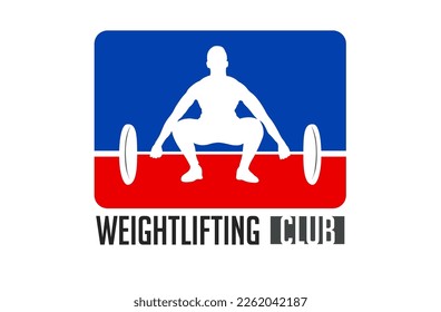 WEIGHTLIFTING ATHLETE LOGO  HIGH VECTOR