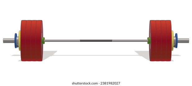 weightlifting barbell isolated on white a background