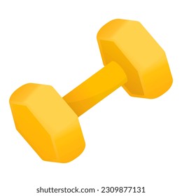 Weightlifting and bodybuilding equipment: small dumbbell isolated