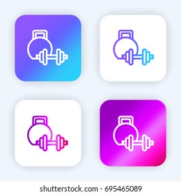 Weightlifting bright purple and blue gradient app icon