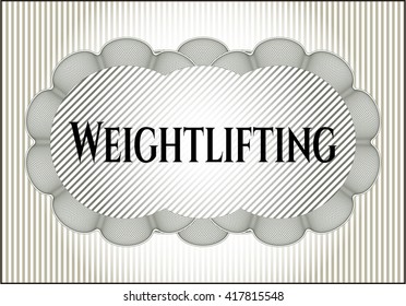 Weightlifting colorful card