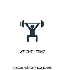 Weightlifting creative icon. Simple element illustration. Weightlifting concept symbol design from Sport collection. Can be used for web and mobile.