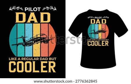 Weightlifting dad t-shirt design with barbell and retro stripes. Fathers day gift.