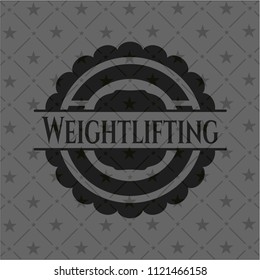 Weightlifting dark emblem. Retro