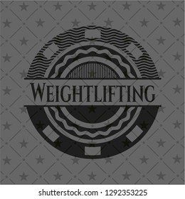 Weightlifting dark emblem. Retro