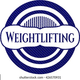 Weightlifting denim background