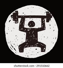 weightlifting doodle
