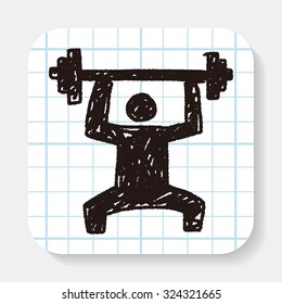 weightlifting doodle