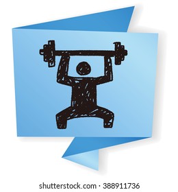 weightlifting doodle