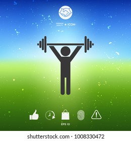 Weightlifting, dumbbell training icon