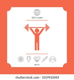 Weightlifting, dumbbell training icon