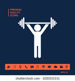 Weightlifting, dumbbell training icon