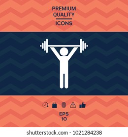 Weightlifting, dumbbell training icon