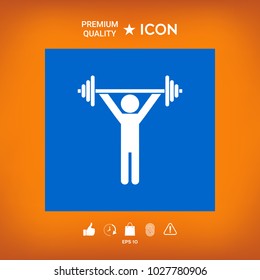 Weightlifting, dumbbell training icon