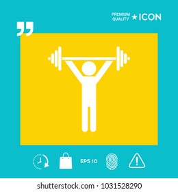 Weightlifting, dumbbell training icon