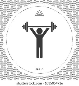 Weightlifting, dumbbell training icon