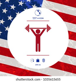 Weightlifting, dumbbell training icon