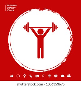 Weightlifting, dumbbell training icon