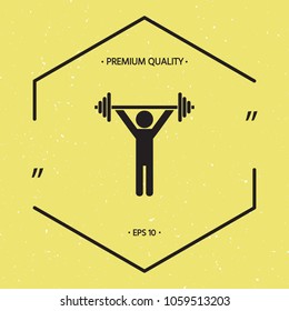 Weightlifting, dumbbell training icon