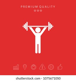 Weightlifting, dumbbell training icon