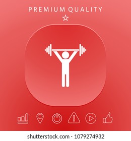 Weightlifting, dumbbell training icon