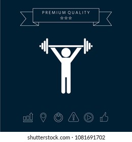 Weightlifting, dumbbell training icon