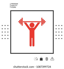 Weightlifting, dumbbell training icon