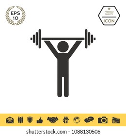 Weightlifting, dumbbell training icon