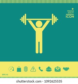 Weightlifting, dumbbell training icon