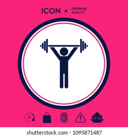 Weightlifting, dumbbell training icon