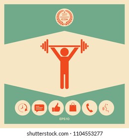 Weightlifting, dumbbell training icon