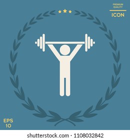 Weightlifting, dumbbell training icon