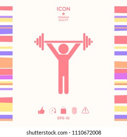 Weightlifting, dumbbell training icon