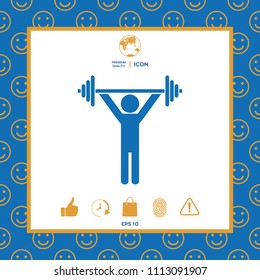 Weightlifting, dumbbell training icon