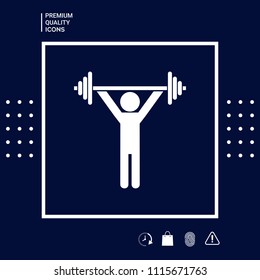 Weightlifting, dumbbell training icon