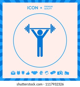 Weightlifting, dumbbell training icon