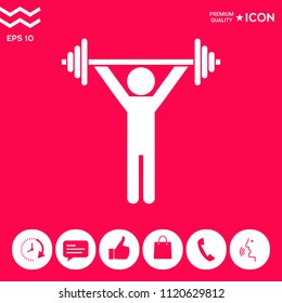 Weightlifting, dumbbell training icon